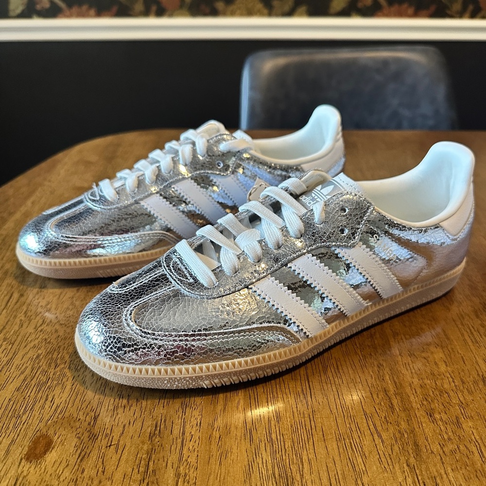 Adidas Samba OG Metallic Silver Sneakers